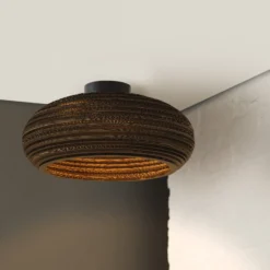 OSRAM Deckenleuchte DROP, braun, Ø 40 cm, Wellpappe, E27