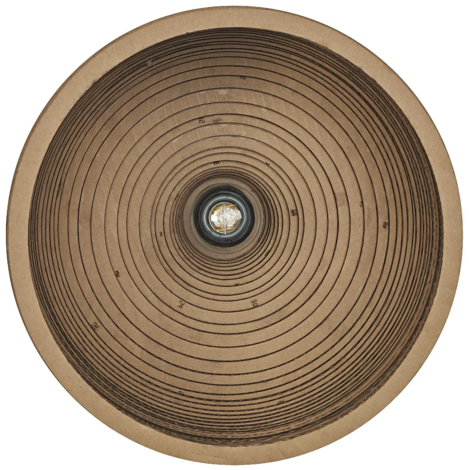 OSRAM Deckenleuchte HAT, braun, Ø 36 cm, Wellpappe, E27