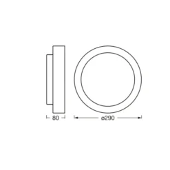 OSRAM Deckenleuchte ORBIS MADRID, holz, Ø 29 cm, Metall/Glas