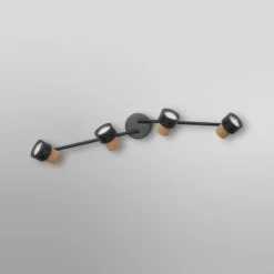 OSRAM Deckenstrahler CORK, schwarz, 4 Spots GU10-LED 927 dim