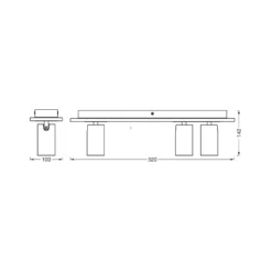 OSRAM Deckenstrahler MERCURY, weiß, 3 Spots GU10-LED 927 dim