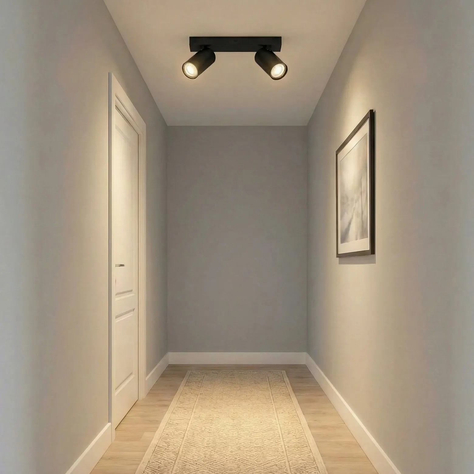 OSRAM Deckenstrahler OCTAGON schwarz 2-flg. GU10-LED 927 dim