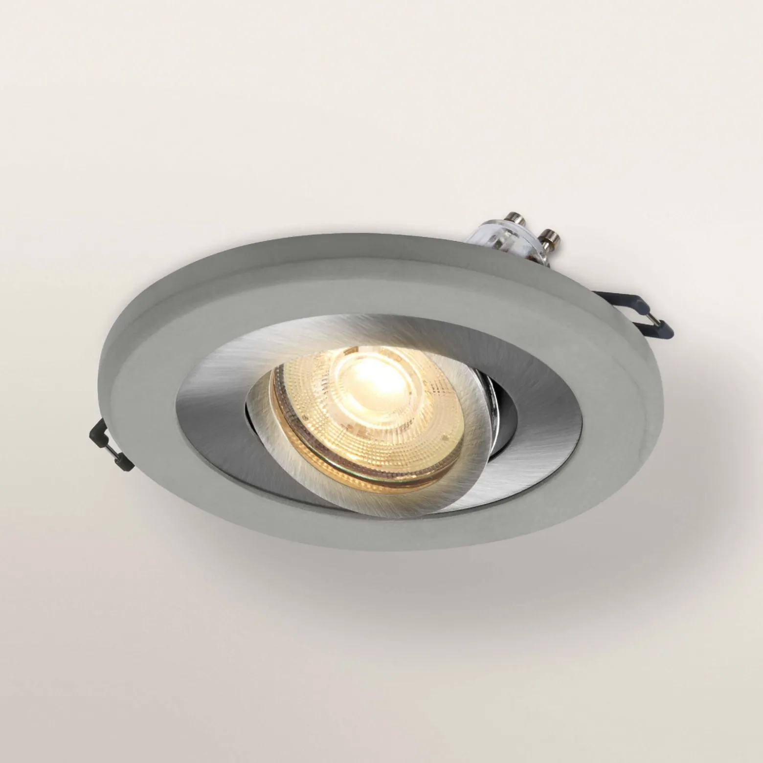OSRAM Einbauspot, beton hell/nickel, Ø 12 cm, GU10-LED