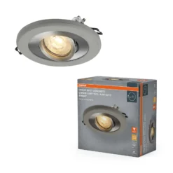 OSRAM Einbauspot, beton hell/nickel, Ø 12 cm, GU10-LED