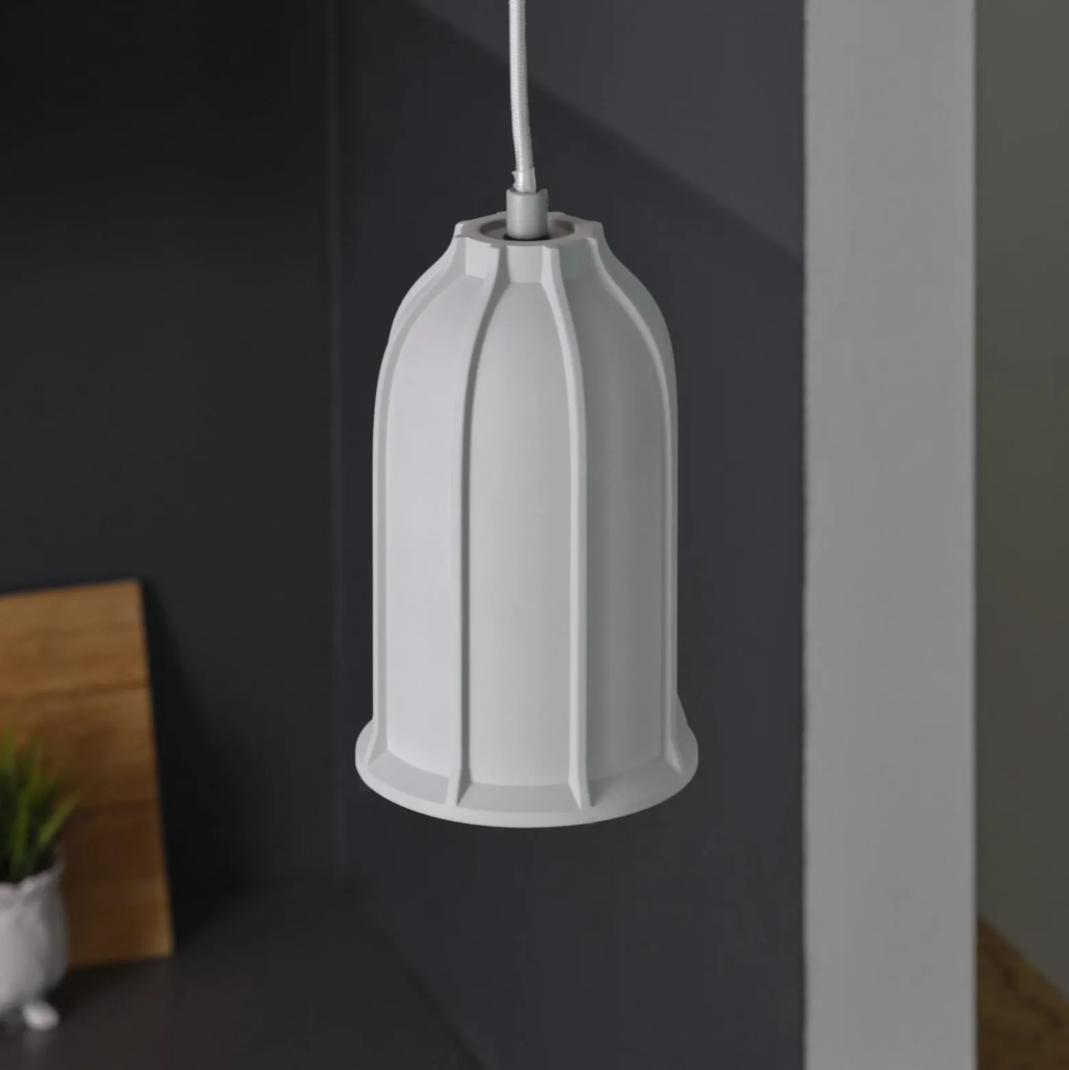 OSRAM Hängelampe CONCRETE SIM, grau, Ø 12 cm, Beton, E27