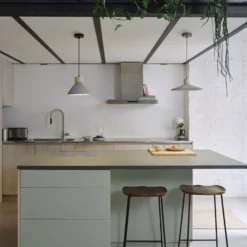 OSRAM Hängelampe CONCRETE WOOD, grau, Ø 22 cm, Beton, E27