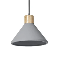 OSRAM Hängelampe CONCRETE WOOD, grau, Ø 22 cm, Beton, E27