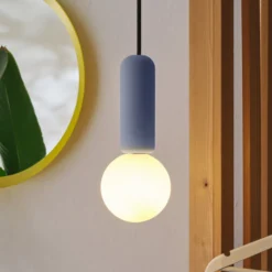 OSRAM Hängeleuchte Decor Concrete Mic, blau, Beton, G9