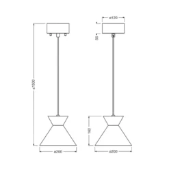 OSRAM Hängeleuchte Decor Waist, Stahl, schwarz, E27