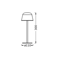 OSRAM LED-Akku-Tischlampe ENDURA STYLE, beige 30 cm IP44 CCT