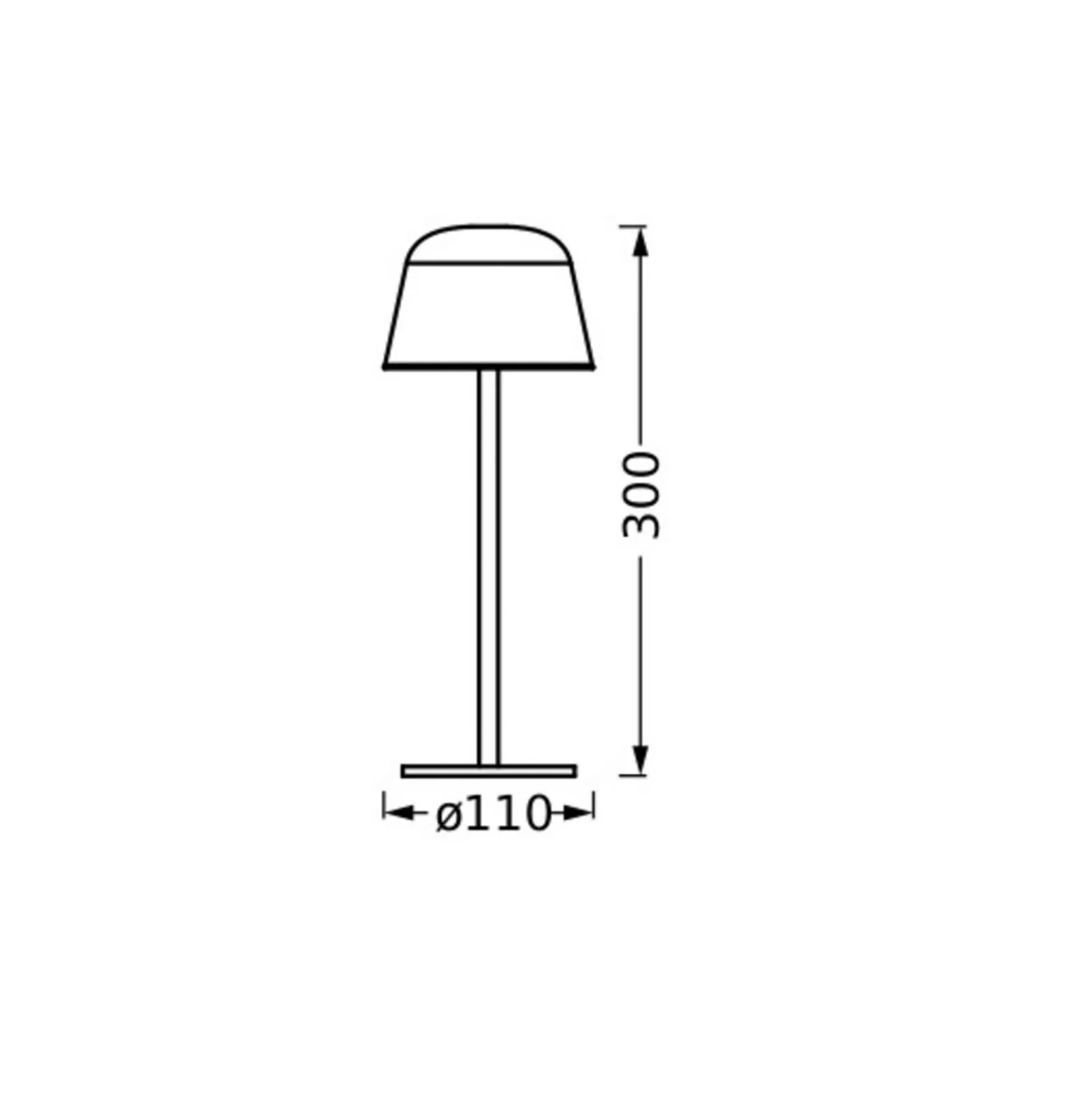 OSRAM LED-Akku-Tischlampe ENDURA STYLE, beige 30 cm IP44 CCT