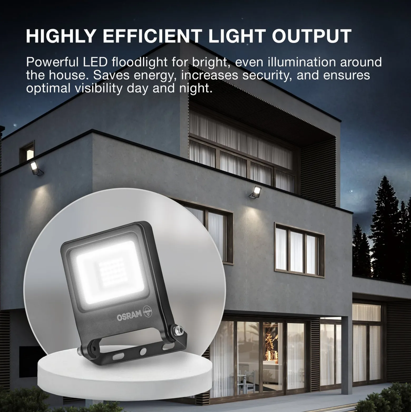 OSRAM LED-Außenstrahler ENDURA FLOOD, weiß 30 W 3.000 K IP65