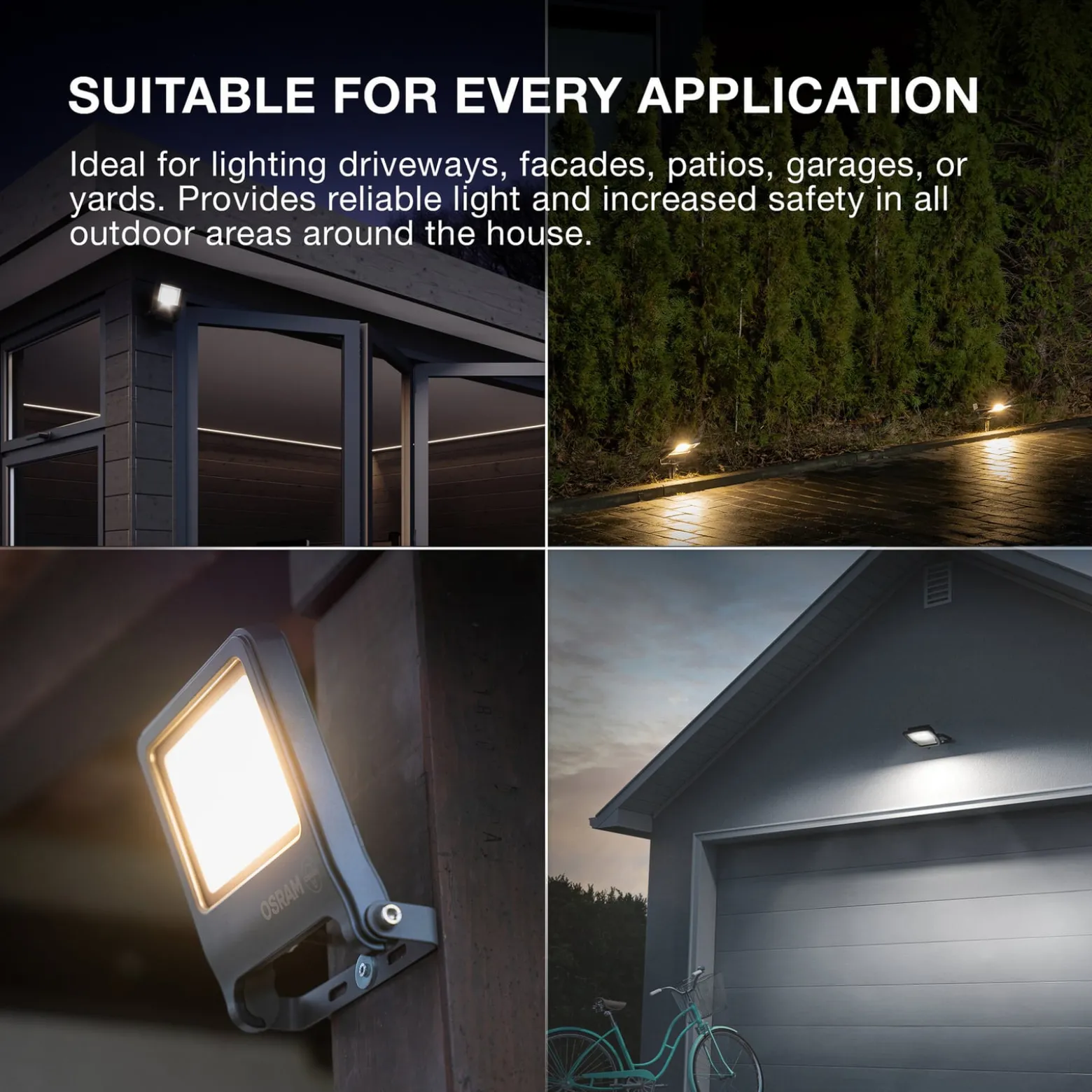 OSRAM LED-Außenstrahler ENDURA FLOOD, weiß 30 W 3.000 K IP65
