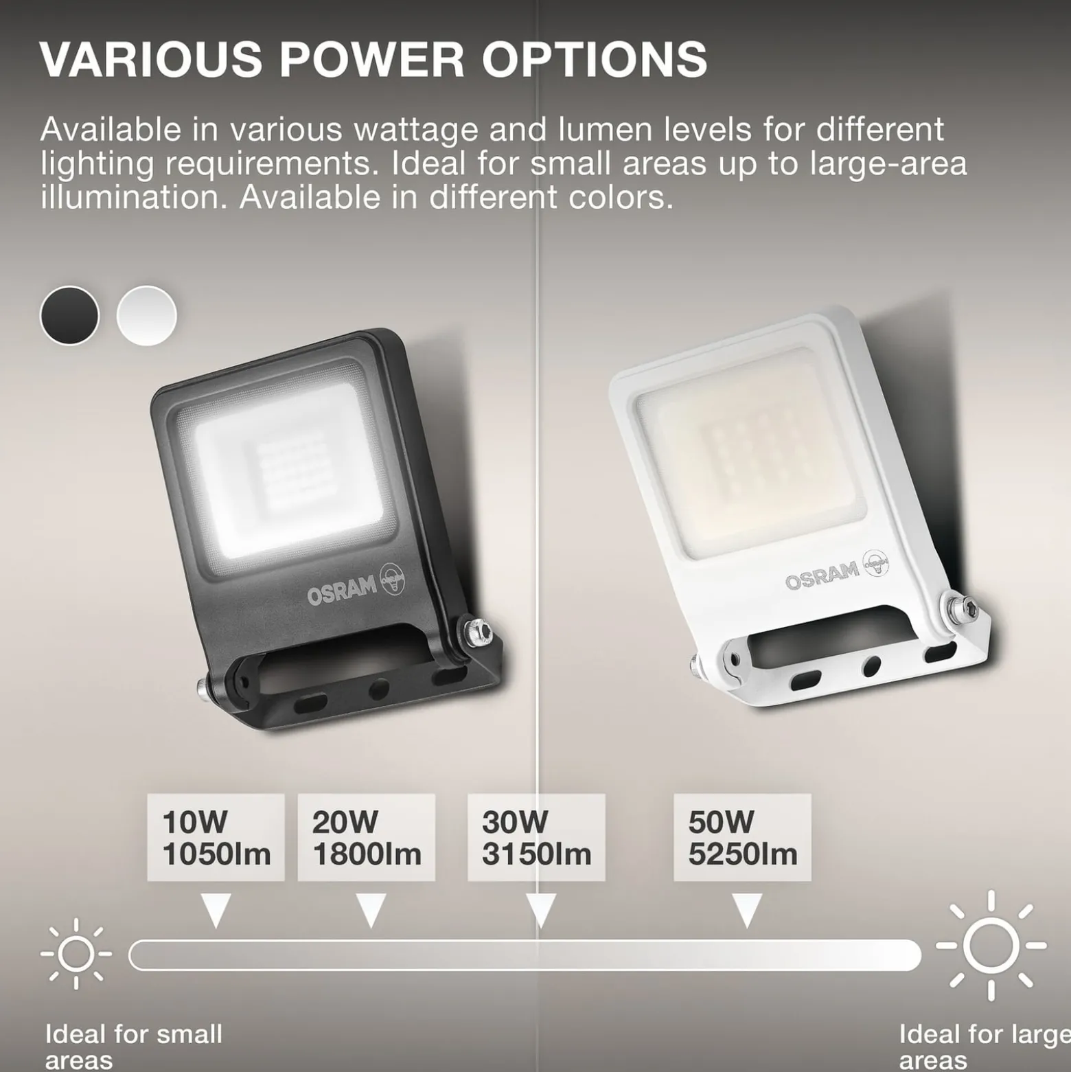 OSRAM LED-Außenstrahler ENDURA FLOOD, weiß 30 W 3.000 K IP65
