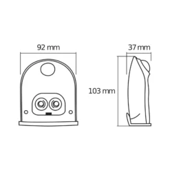 OSRAM LED-Außenwandlampe DOORLED DOWN, weiß, Sensor Batterie