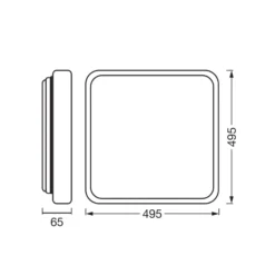 OSRAM LED-Deckenlampe ORBIS ALICIA, 50 x 50 cm holz clickdim