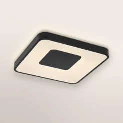 OSRAM LED-Deckenlampe ORBIS PIANA, schwarz 49x49 cm clickdim
