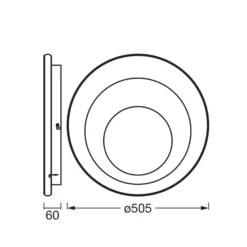 OSRAM LED-Deckenlampe ORBIS SPIRAL CENTRAL LIGHT Ø 51cm grau