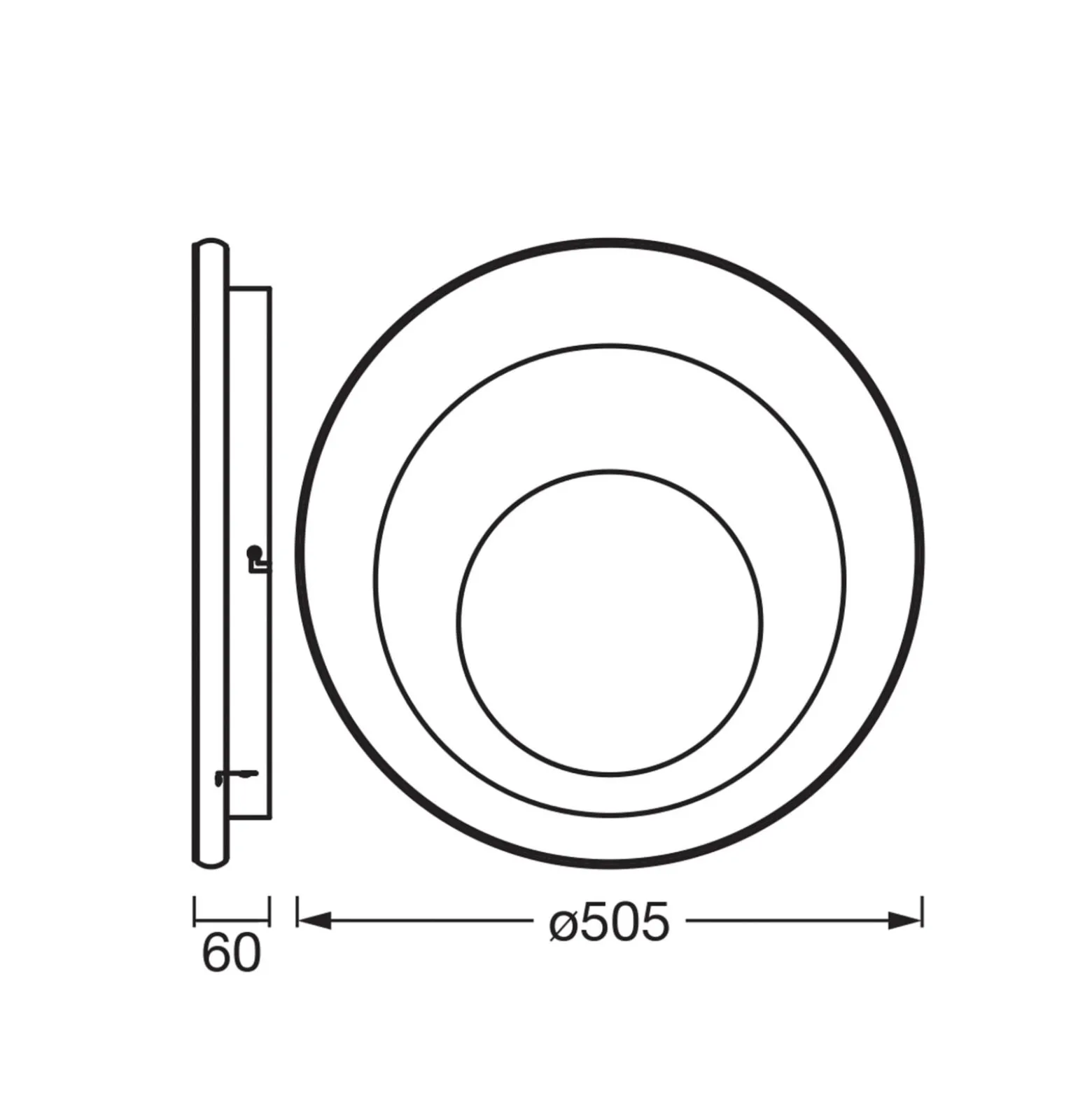 OSRAM LED-Deckenlampe ORBIS SPIRAL CENTRAL LIGHT Ø 51cm grau