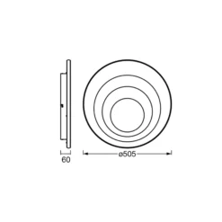 OSRAM LED-Deckenlampe ORBIS SPIRAL ROUND Ø 52cm weiß up/down