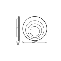OSRAM LED-Deckenlampe ORBIS SPIRAL ROUND, Ø 51 cm, weiß 42 W