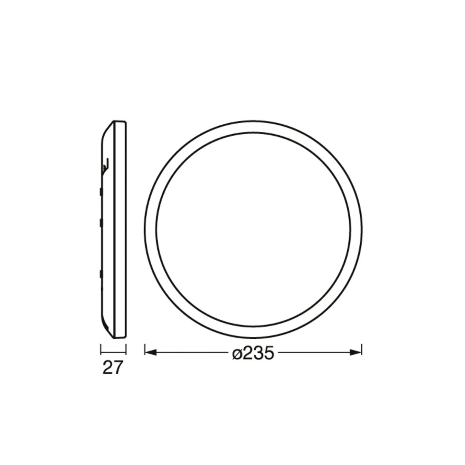 OSRAM LED-Deckenlampe ORBIS ULTRA SLIM, weiß, Ø 24 cm, dim