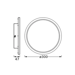 OSRAM LED-Deckenleuchte BATHROOM, chrom, Ø 30 cm, IP44, CCT