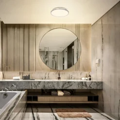 OSRAM LED-Deckenleuchte BATHROOM, chrom, Ø 30 cm, IP44, CCT
