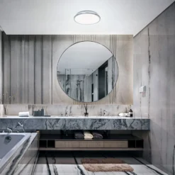 OSRAM LED-Deckenleuchte BATHROOM, chrom, Ø 30 cm, IP44, CCT