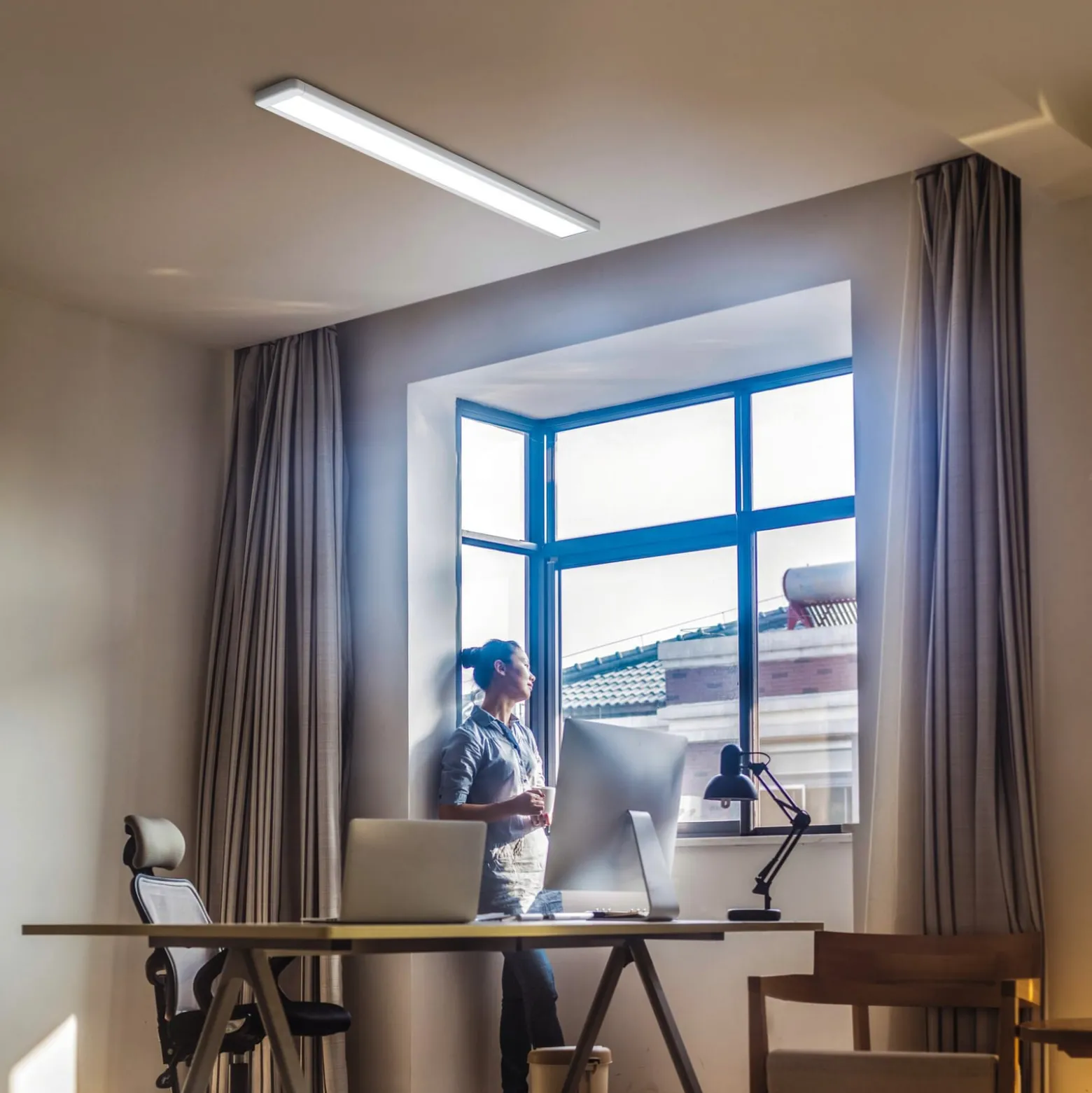 OSRAM LED-Deckenleuchte OFFICE LINE, weiß, 122 cm, Metall