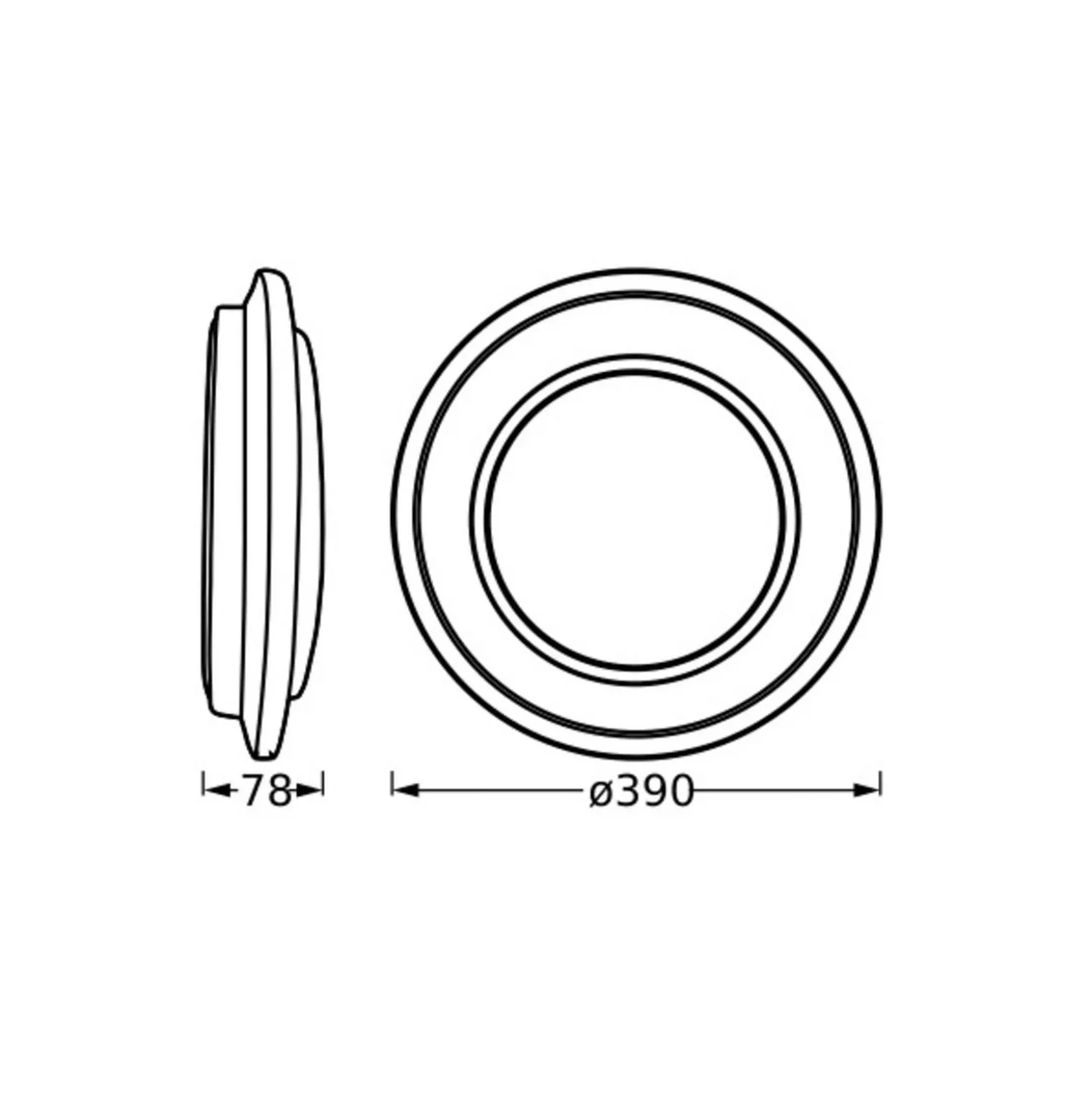 OSRAM LED-Deckenleuchte ORBIS BERLIN, schwarz Ø 39 cm Metall
