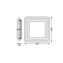 OSRAM LED-Deckenleuchte ORBIS SPIRAL LAYER, weiß, 45 x 45 cm