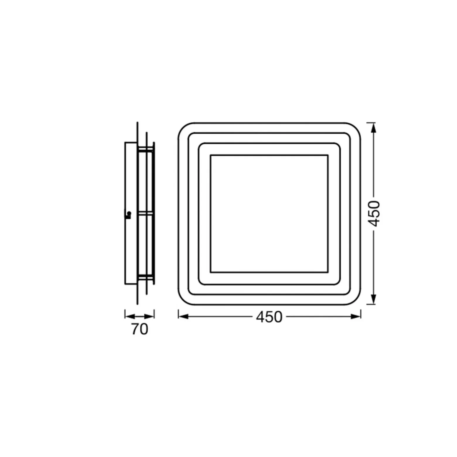OSRAM LED-Deckenleuchte ORBIS SPIRAL LAYER, weiß, 45 x 45 cm