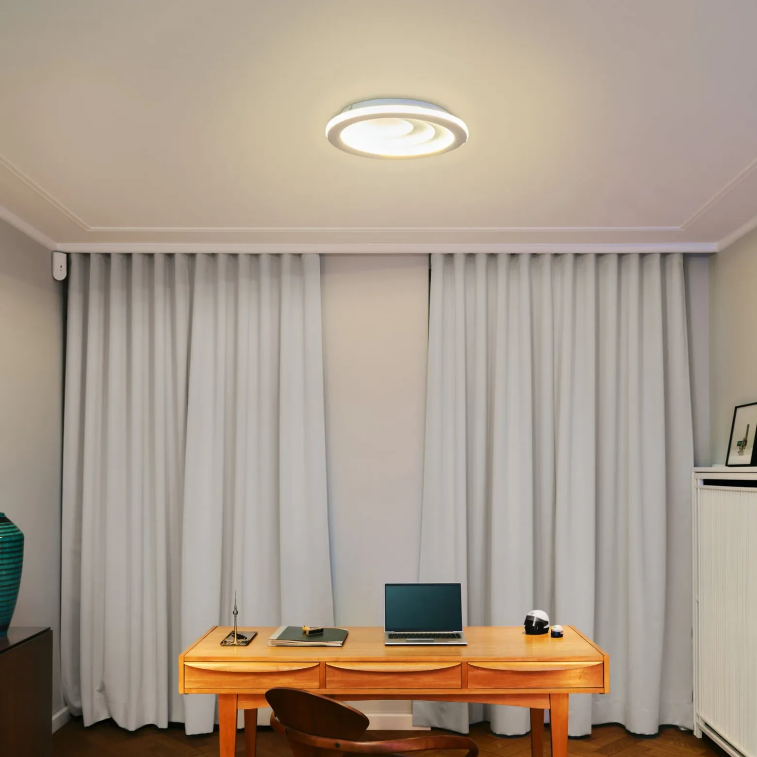 OSRAM LED-Deckenleuchte ORBIS SPIRAL OVAL, Ø 49 cm weiß 37 W