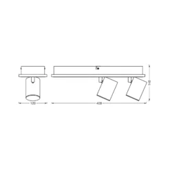 OSRAM LED-Deckenstrahler MARS CLICK-SELECT, 2 Spots, schwarz
