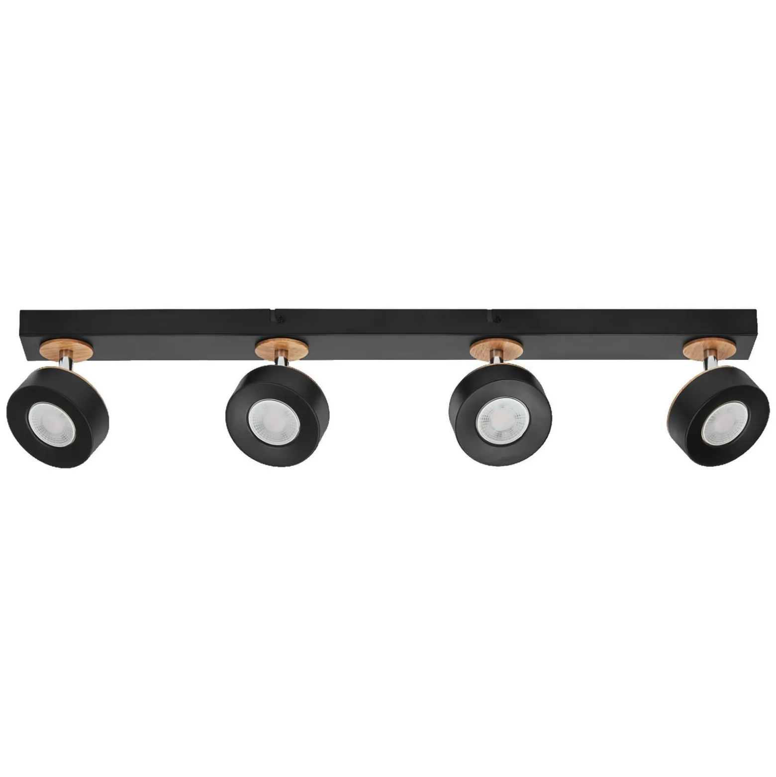 OSRAM LED-Deckenstrahler PLUTO, schwarz, 4 Spots, 3.000 K