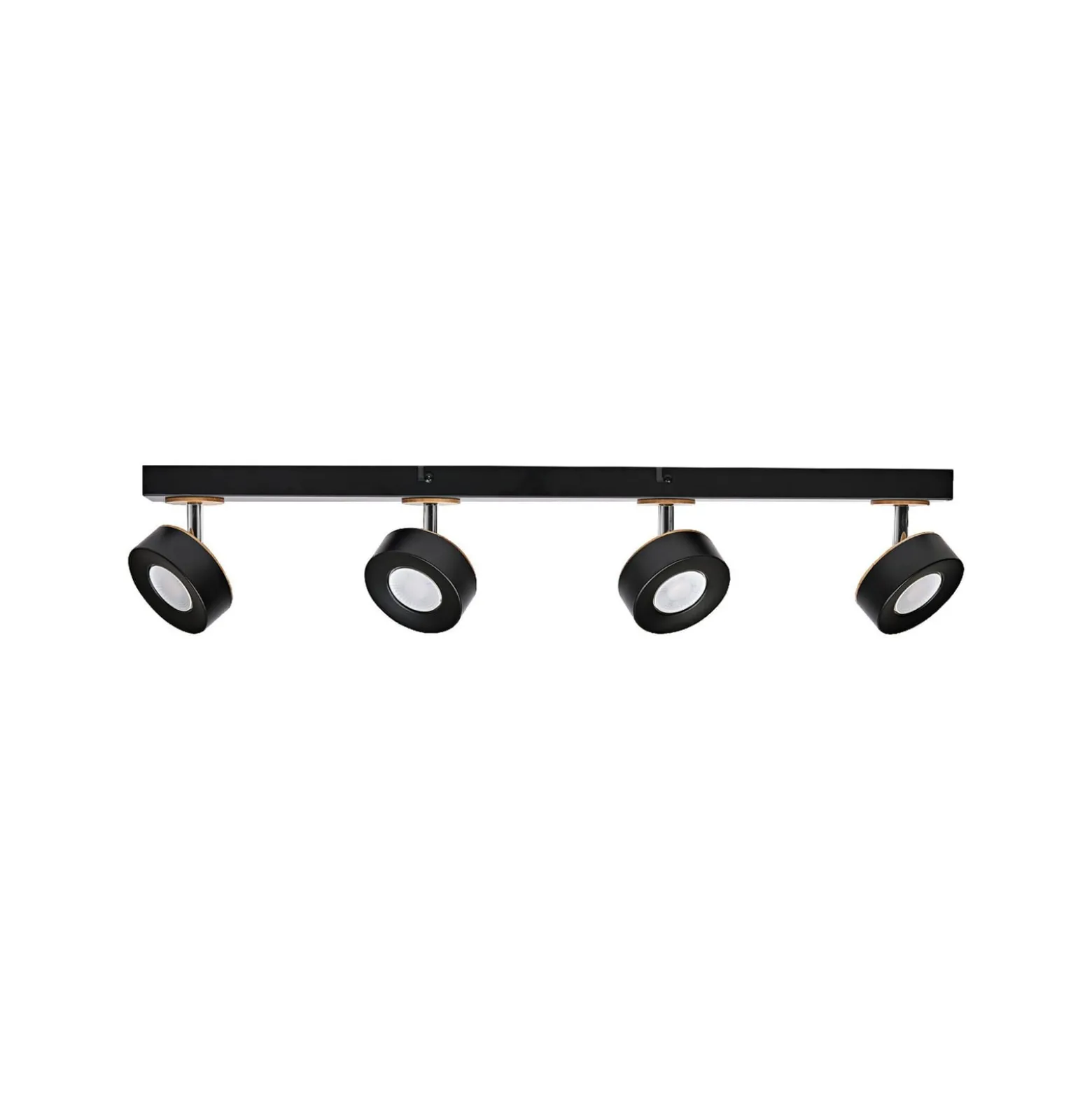 OSRAM LED-Deckenstrahler PLUTO, schwarz, 4 Spots, 3.000 K