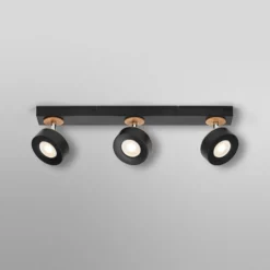 OSRAM LED-Deckenstrahler PLUTO, schwarz, 3 Spots, 3.000 K