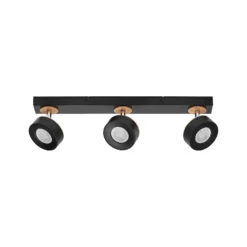 OSRAM LED-Deckenstrahler PLUTO, schwarz, 3 Spots, 3.000 K