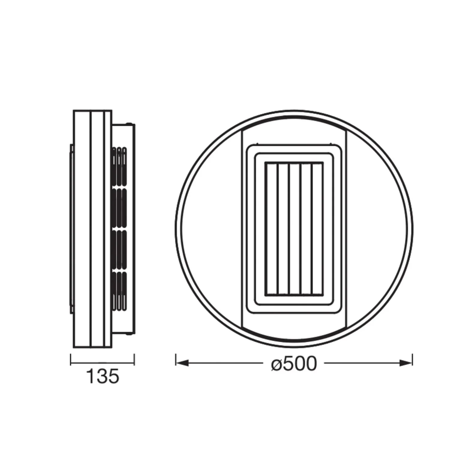 OSRAM LED-Deckenventilator GRILL, Ø 50 cm weiß Fernbedienung