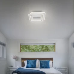 OSRAM LED-Deckenventilator GRILL 55x55 cm weiß Fernbedienung