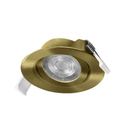 OSRAM LED-Einbauspot 3er-Set, 2.700 K, 36°, messing, Ø 9 cm