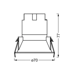 OSRAM LED-Einbauspot TWIST, weiß/schwarz, 830, Ø 7 cm Metall