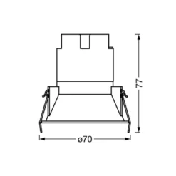 OSRAM LED-Einbauspot TWIST, weiß/silber, 840, Ø 7 cm, Metall