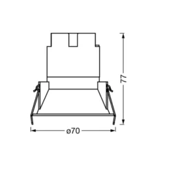 OSRAM LED-Einbauspot TWIST, weiß/silber, 830, Ø 7 cm, Metall