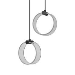 OSRAM LED-Hängeleuchte Decor Circle, 2-fl., CCT, schwarz