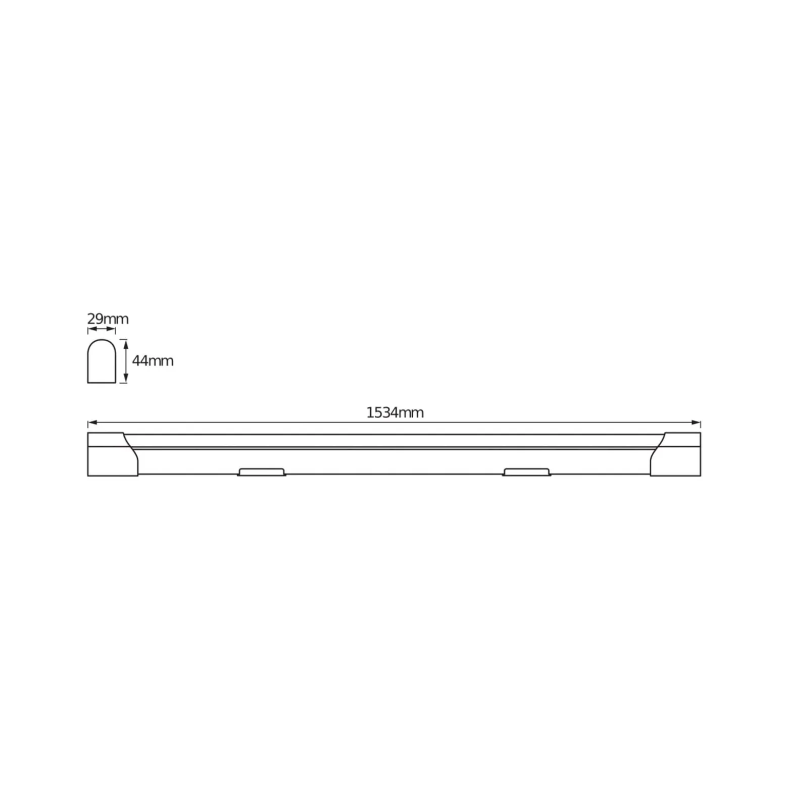 OSRAM LED-Lichtleiste VALUE BATTEN, 153 cm, Metall, 4.000 K
