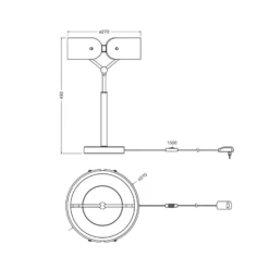 OSRAM LED-Tischlampe Decor Curve Felt, grau, Filz, 3.000 K