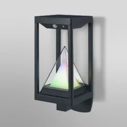 OSRAM SMART+ LED-Solar-Außenwandleuchte ALPS, schwarz Sensor