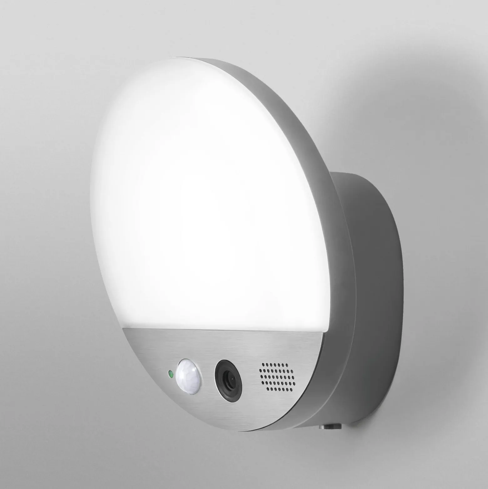 OSRAM SMART+ WiFi Außenwandlampe ROUND, Kamera, Sensor, grau
